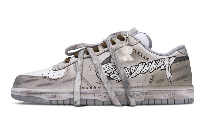 Nike Nike Big Woody Wood Hand Drawn Graffiti Low top Skateboard Shoes Men's Gray White