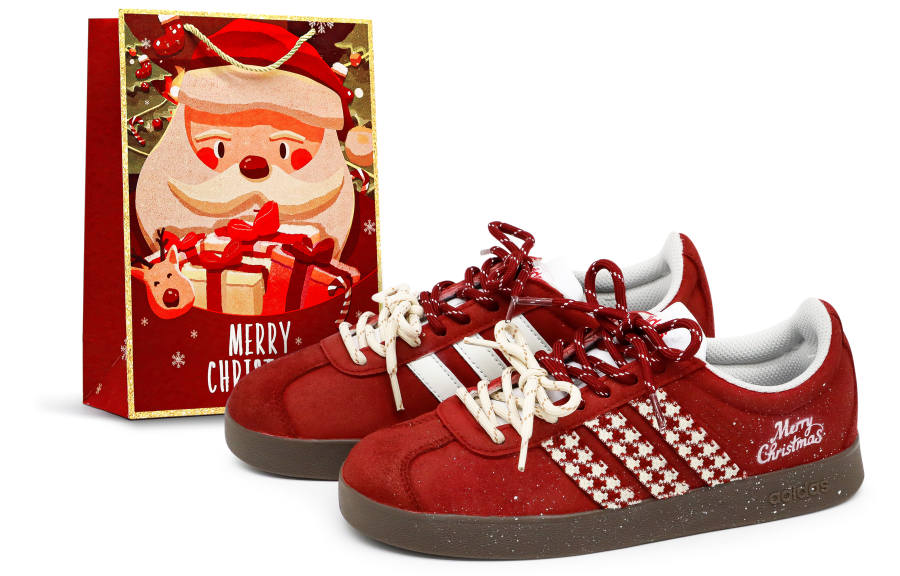 Adidas Adidas VL COURT 2.0 Skateboard Shoes Unisex Low Top Red