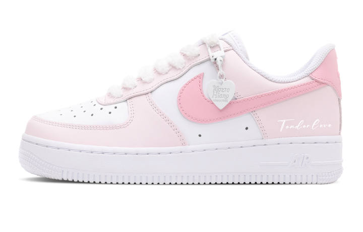 Nike Nike Air Force 1 Slip Resistant Abrasion Resistant Low top Skateboard Shoes Women's Pink
