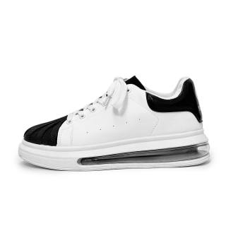 SLnU★3 Cushioning, Wear Resistant Low top Skateboard Shoes Men's Black White