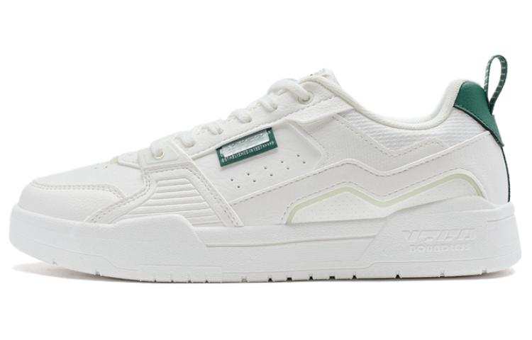 XTEP Infinity Cushioning Abrasion Resistant Cushioning, Wear Resistant Low top Skateboard Shoes Women's Sail White