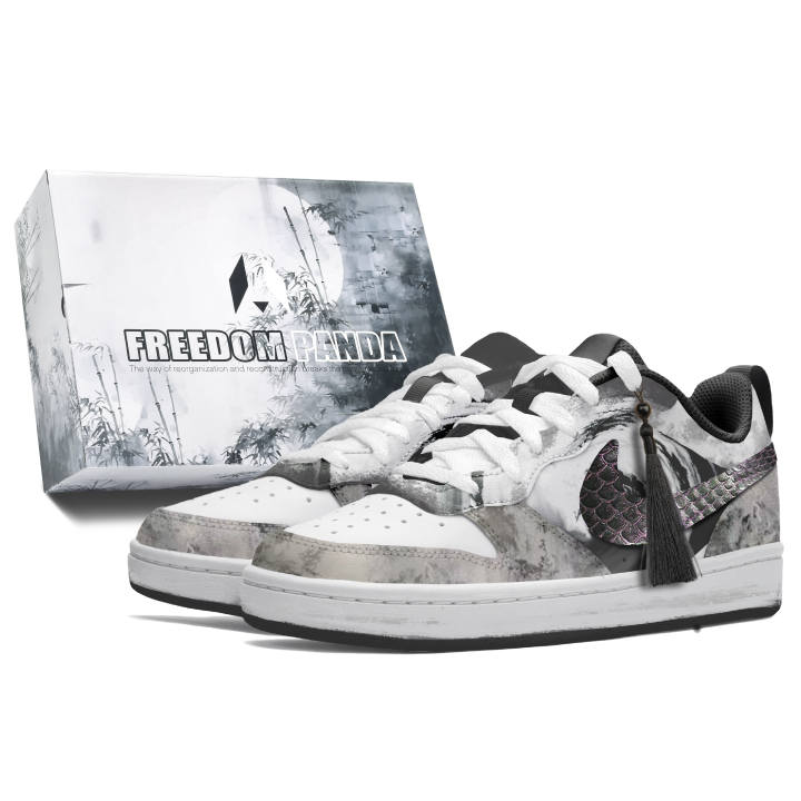 Nike Nike Court Borough Low 2 Slip Resistant Abrasion Resistant Low top Skateboard Shoes GS Gray White