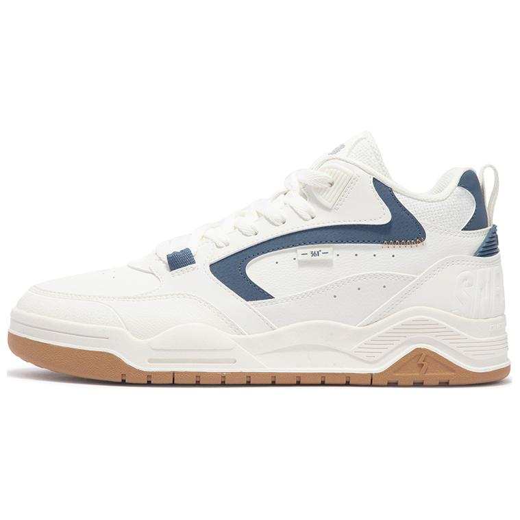 361° Slip Resistant Abrasion Resistant Slip Resistant Abrasion Resistant High top Skateboard Shoes Men's White Blue