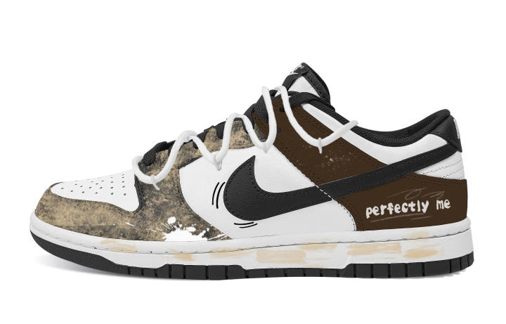 Nike Nike Dunk Autumn Maillard Style Abrasion Resistant Low top Skateboard Shoes Unisex Brown White