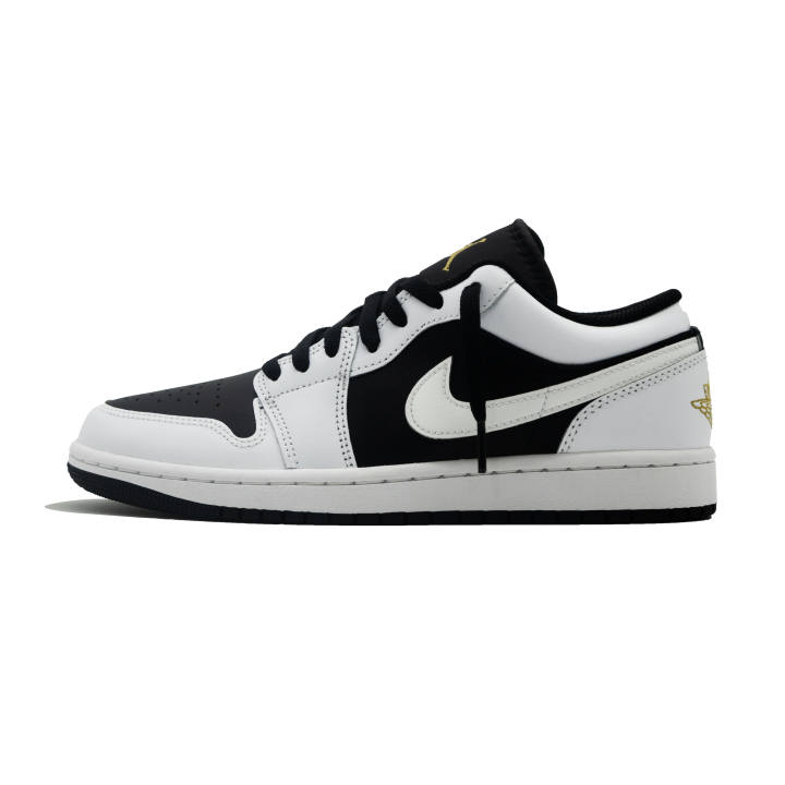 Jordan Jordan Air Jordan 1 Ink White Abrasion Resistant Abrasion Resistant Low top Skateboard Shoes Unisex Black White