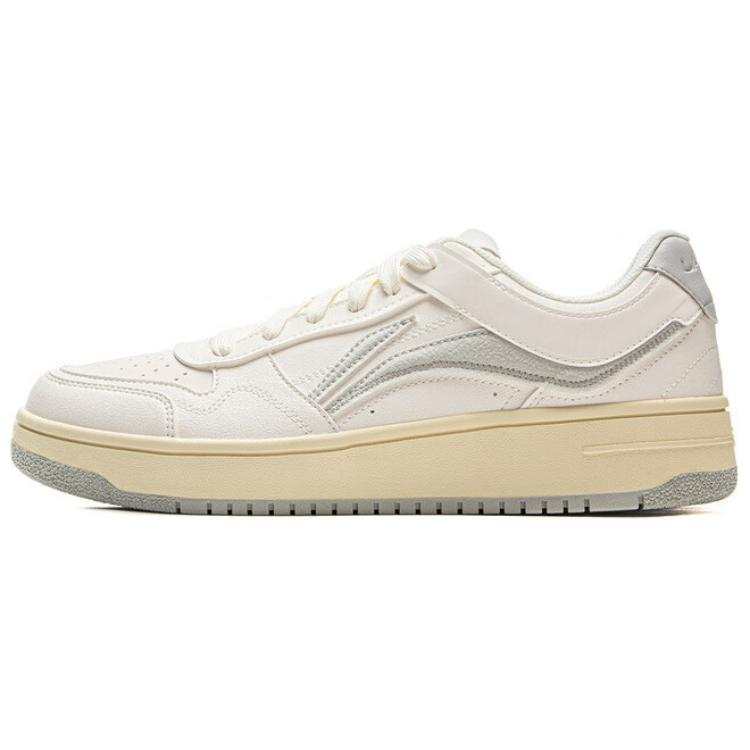 Li-Ning Li Ning Tianji Breathable, Abrasion Resistant, Lightweight Low top Skateboard Shoes Men's White Gray