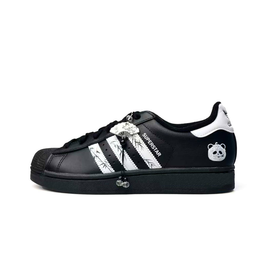 Adidas Originals Superstar 2 Bamboo Grace Fresh Air Intake Low top Skateboard Shoes Unisex Black White
