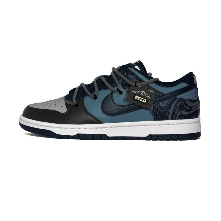 Nike Nike Dunk Leather Abrasion Resistant Abrasion Resistant Low top Skateboard Shoes Men's Black