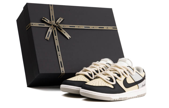 Nike Nike Dunk Cushioning Impact Resistance Cushioning Impact Resistance Low top Skateboard Shoes Unisex White Gray Yellow