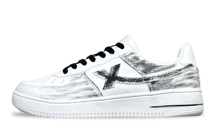 XTEP Air Force 1 Slip Resistant, Abrasion Resistant, Breathable Low top Skateboard Shoes Men's Black White