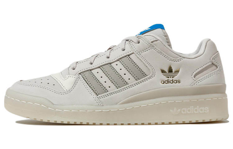 Adidas Originals FORUM Low Cl Leather Comfortable Low top Skateboard Shoes Men's White Blue