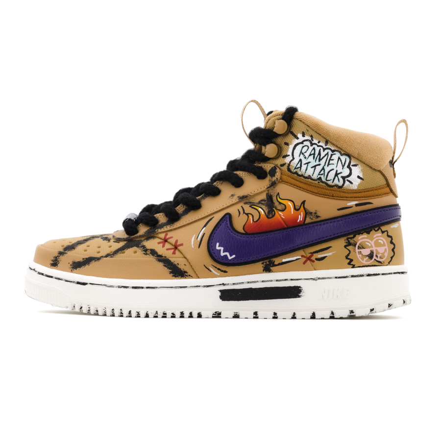Nike Nike Court Vision Mid Wear resistant And Lightweight Mid top Skateboard Shoes Men's Brown