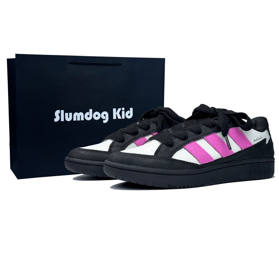 Adidas Adidas WCARD ADV Slip Resistant Low top Skateboard Shoes Unisex Black Pink