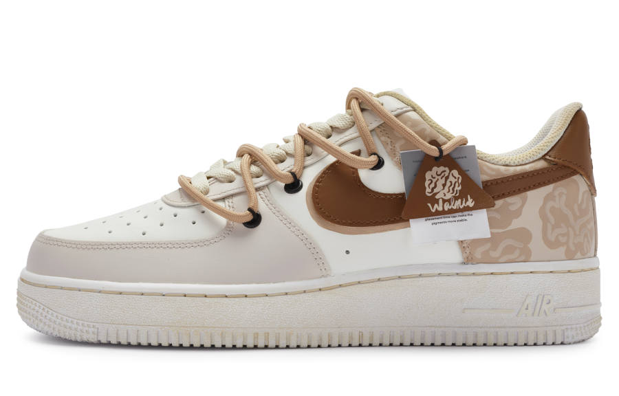 Nike Nike Air Force 1 Slip Resistant Slip Resistant Low top Skateboard Shoes Men's Beige Brown