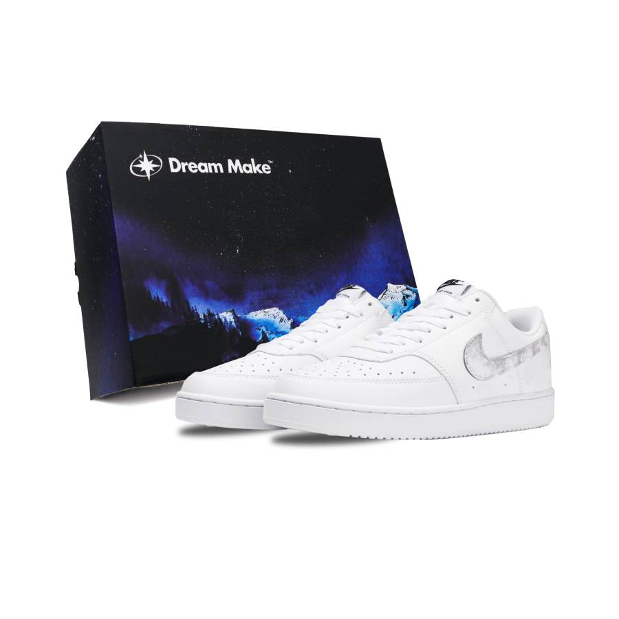 Nike Nike Court Vision 1 Sunshine Radiant Abrasion Resistant Low top Skateboard Shoes Men's Gray White