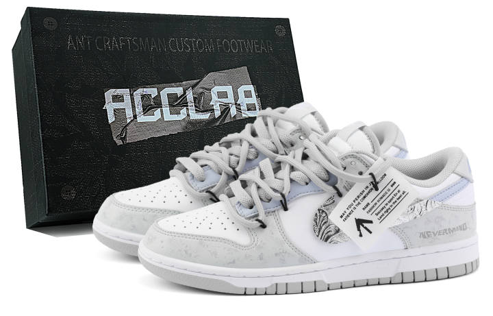 Nike Nike Dunk LOW RETRO Wear resistant And Lightweight Low top Skateboard Shoes Unisex Gray White
