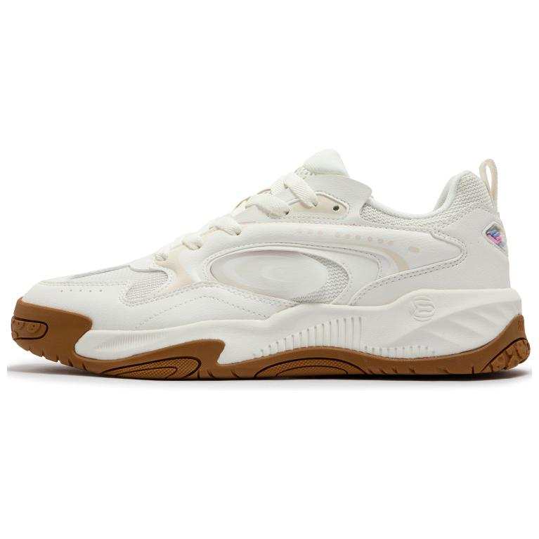 361° Jincheng Slip Resistant Abrasion Resistant Low top Skateboard Shoes Men's White Brown