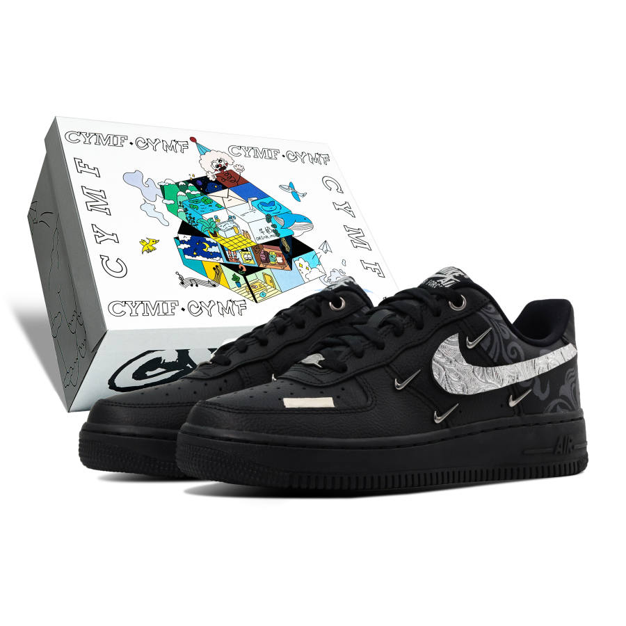 Nike Nike Air Force 1 PU Synthetic Leather Abrasion Resistant Low top Skateboard Shoes Women's