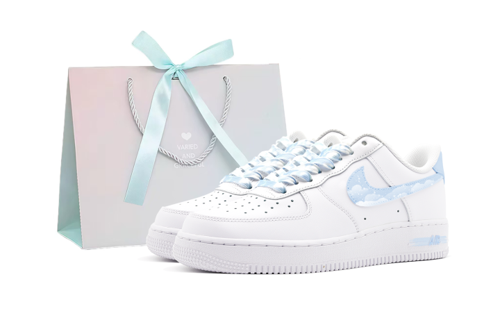 Nike Nike Air Force 1 Sky Low top Skateboard Shoes Women's Blue White
