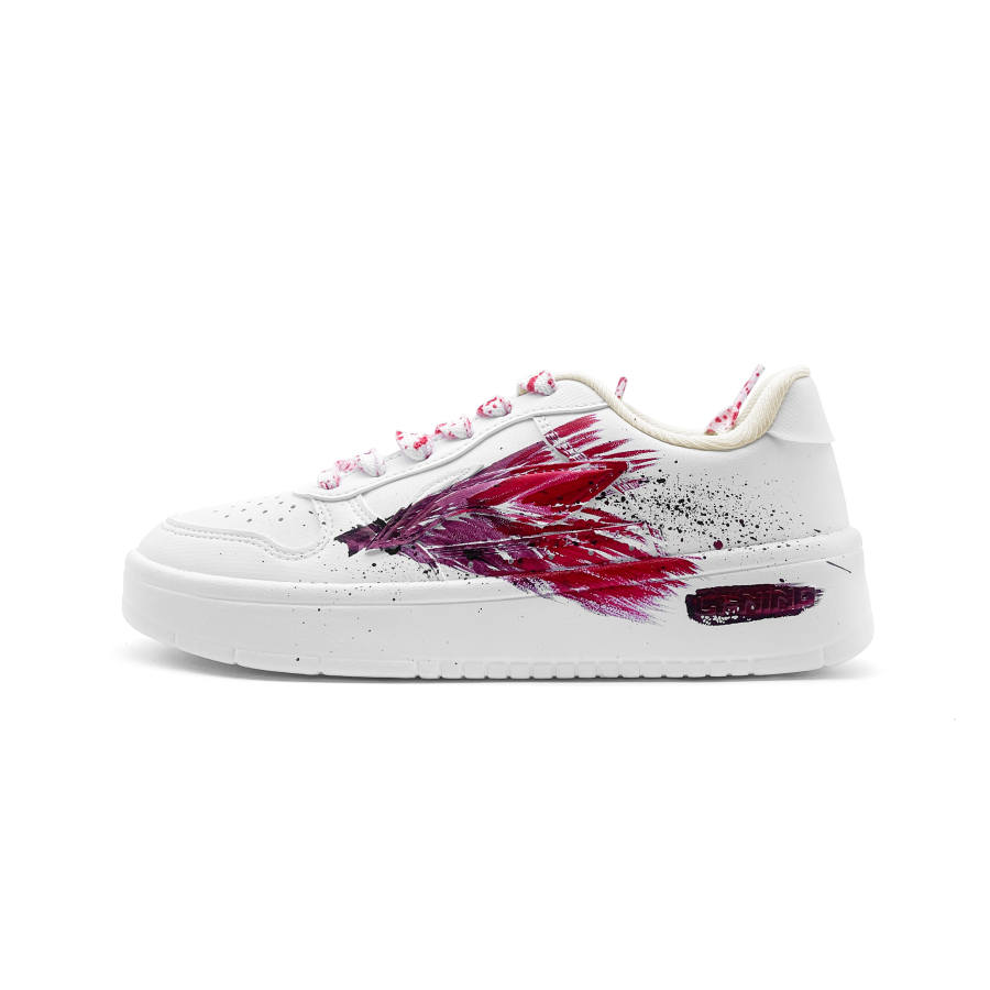 Li-Ning Li Ning Floating Boat Slip Resistant Cushioning Slip Resistant Cushioning Low top Skateboard Shoes Unisex White Red