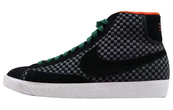 Nike Nike Blazer Mid Woven Black/Black Gorge Green Team Orange