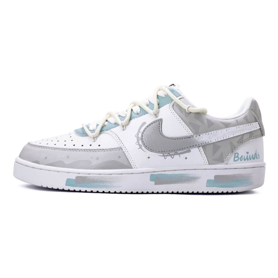 Nike Nike Court Vision 1 Gray Track Slip Resistant Abrasion Resistant Low top Skateboard Shoes Unisex Gray Blue