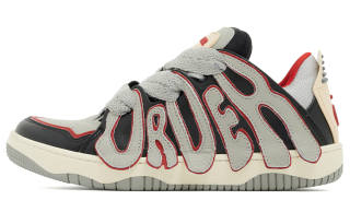 OLD ORDER Skater 001 Distressed Low top Skateboard Shoes Unisex Black Cement