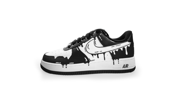 Nike Nike Air Force 1 Air Force 1 Low top Skateboard Shoes Men's Black White