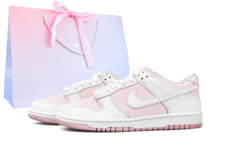 Nike Nike Dunk Abrasion Resistant, Lightweight, And Breathable Low top Skateboard Shoes Women's Pink