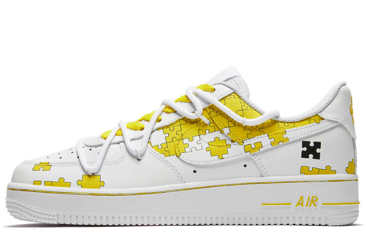 Nike Nike Air Force 1 Low Da Vinci Custom, Puzzle Slip Resistant Quick Dry Abrasion Resistant Balance
