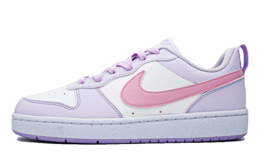 Nike Nike Court Borough Low Star Violet Non slip Lightweight Low top Skateboard Shoes GS Taro Pink