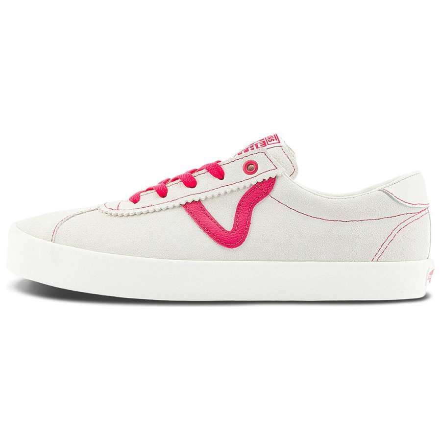 Vans Sport Low Abrasion Resistant Low top Skateboard Shoes Unisex White Red