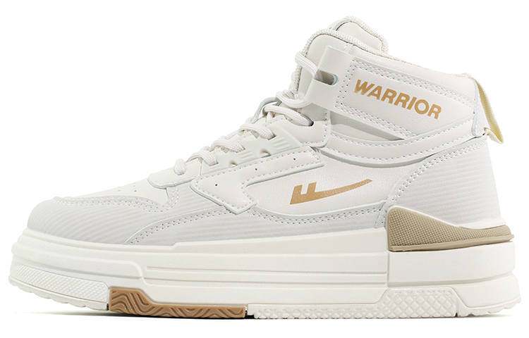 WARRIOR Slip Resistant Cushioning Slip Resistant Cushioning High top Skateboard Shoes Women's Beige