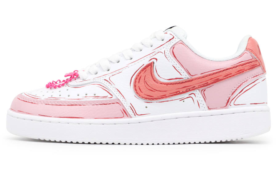 Nike Nike Court Vision 1 Cushioning, Wear Resistant Low top Skateboard Shoes Unisex Pink White