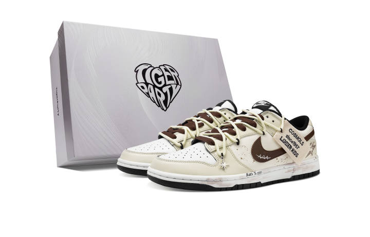 Nike Nike Dunk Slip Resistant Abrasion Resistant Low top Skateboard Shoes Unisex Beige Brown