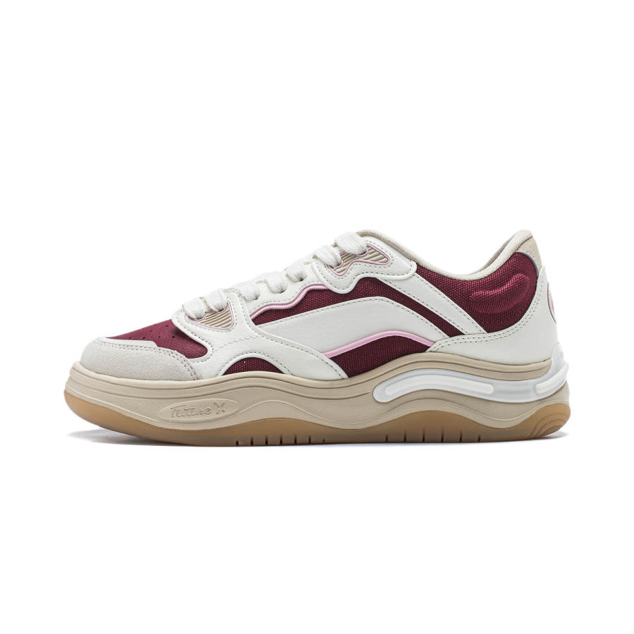 Li-Ning Li Ning Future Flow Slip Resistant Cushioning Abrasion Resistant Support Low top Skateboard Shoes Women's Red White