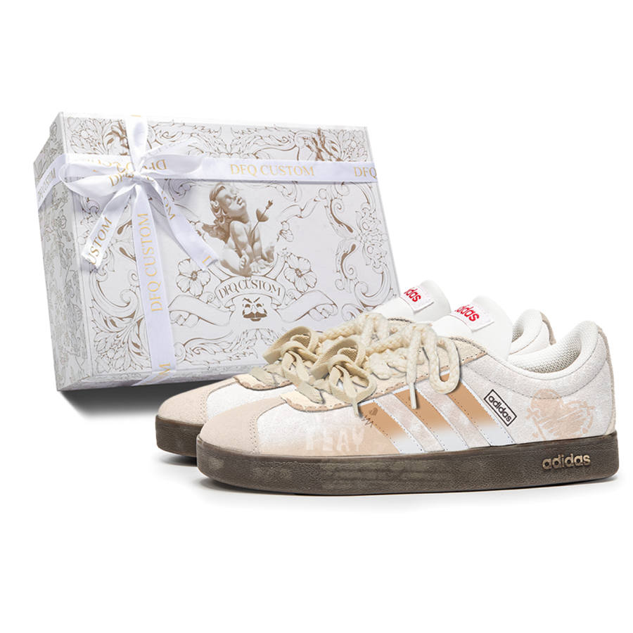 Adidas Neo VL Court 2.0 Da Vinci, Box, Milk Coffee Slip Resistant Abrasion Resistant Slip Resistant Abrasion Resistant