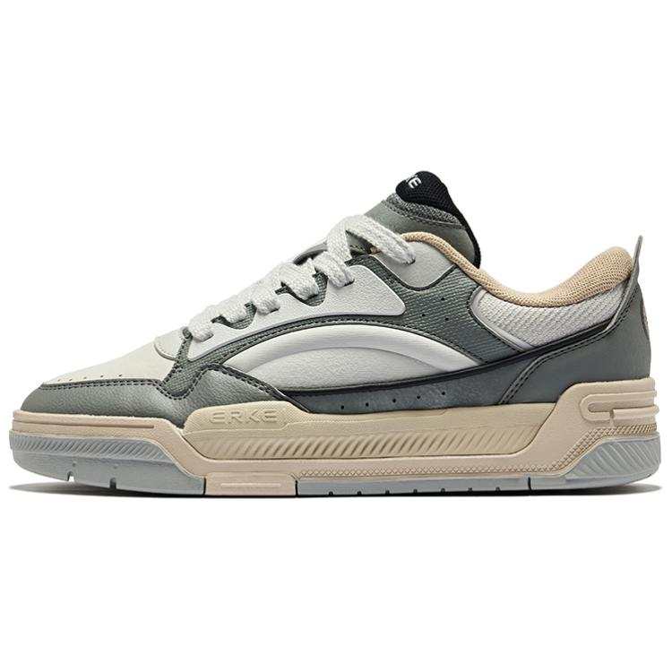 Erke Comfortable 2.0 Slip Resistant Abrasion Resistant Low top Skateboard Shoes Men's Mist Gray