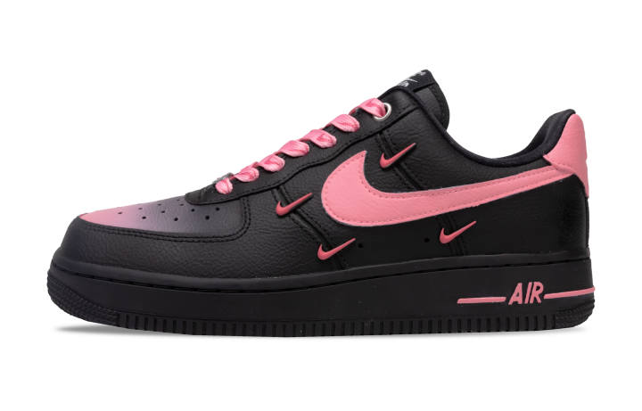 Nike Nike Air Force 1 Abrasion Resistant Low top Skateboard Shoes Women's Black Pink