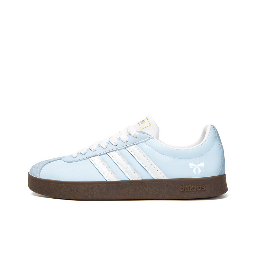 Adidas Neo VL Court 2.0 Unlike Winter, Small Flower Slip Resistant Abrasion Resistant Low top Skateboard Shoes Unisex