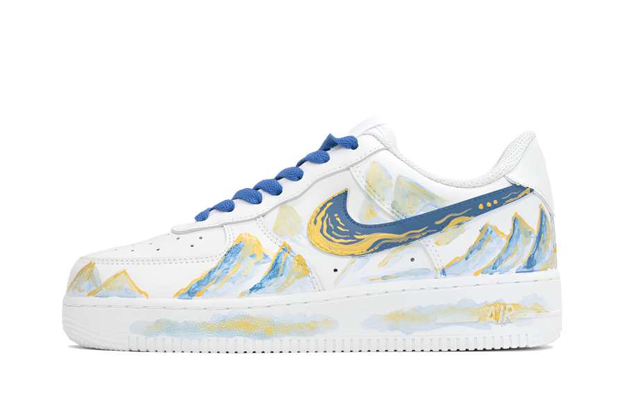 Nike Nike Air Force 1 Dream Of A Thousand Mountains Abrasion Resistant Low top Skateboard Shoes Unisex White