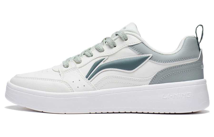 Li-Ning Li Ning Sycee Slip Resistant Cushioning Abrasion Resistant Low top Skateboard Shoes Women's White Green
