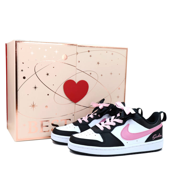 Nike Nike Court Borough Pink Ink Star Purple Box Slip Resistant, Lightweight, And Breathable