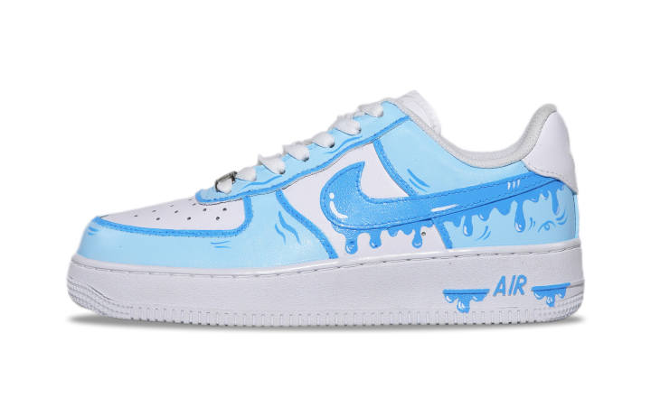 Nike Nike Air Force 1 Tears Of The Sea Low top Skateboard Shoes Unisex Blue