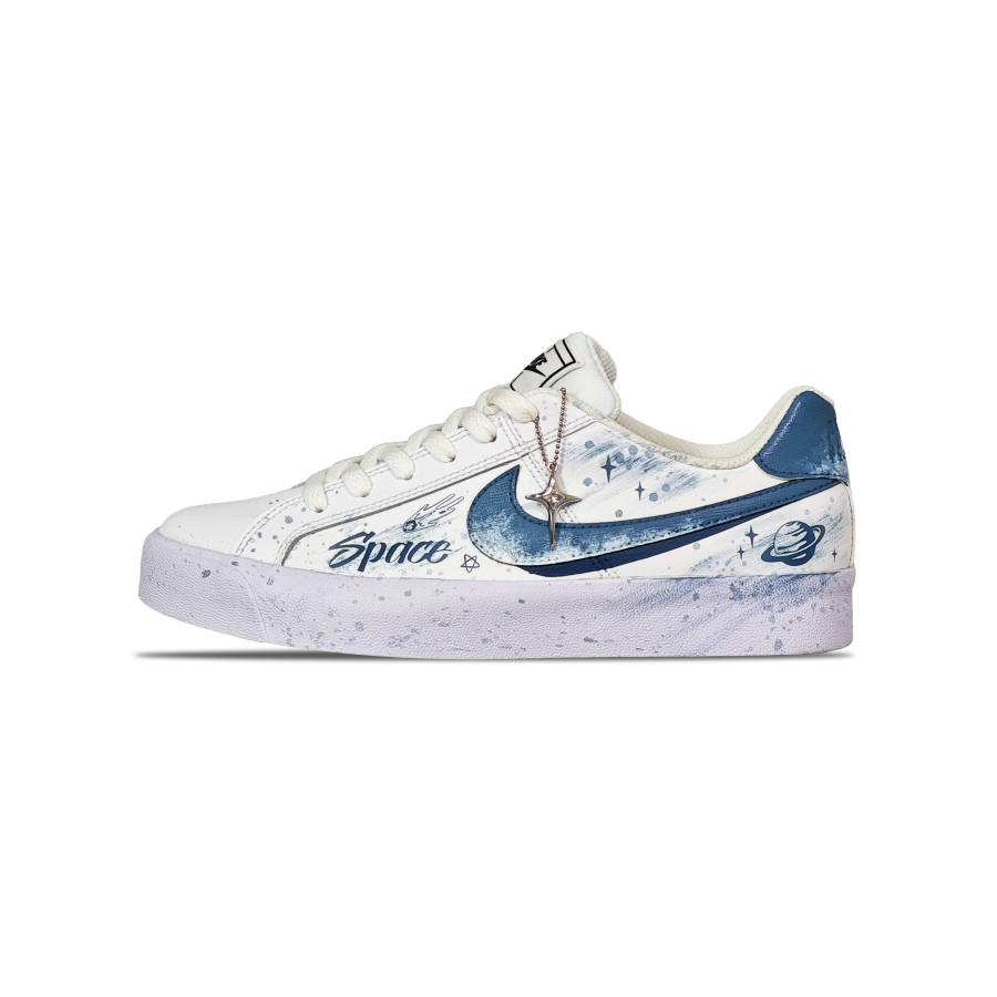 Nike Nike Court Royale Slip Resistant, Abrasion Resistant, Lightweight Low top Skateboard Shoes Unisex Blue White