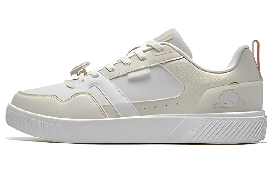 XTEP Slip Resistant Abrasion Resistant Slip Resistant Abrasion Resistant Low top Skateboard Shoes Women's White Pink