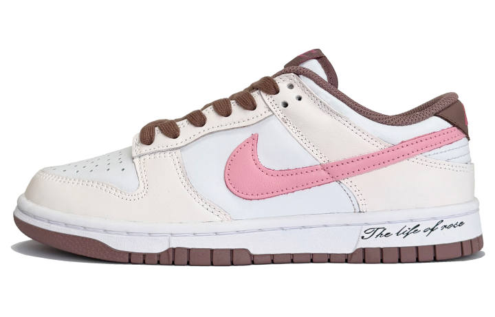 Nike Nike Dunk Rose Brownie Cushioning Lightweight Low top Skateboard Shoes Women's Pink Umber