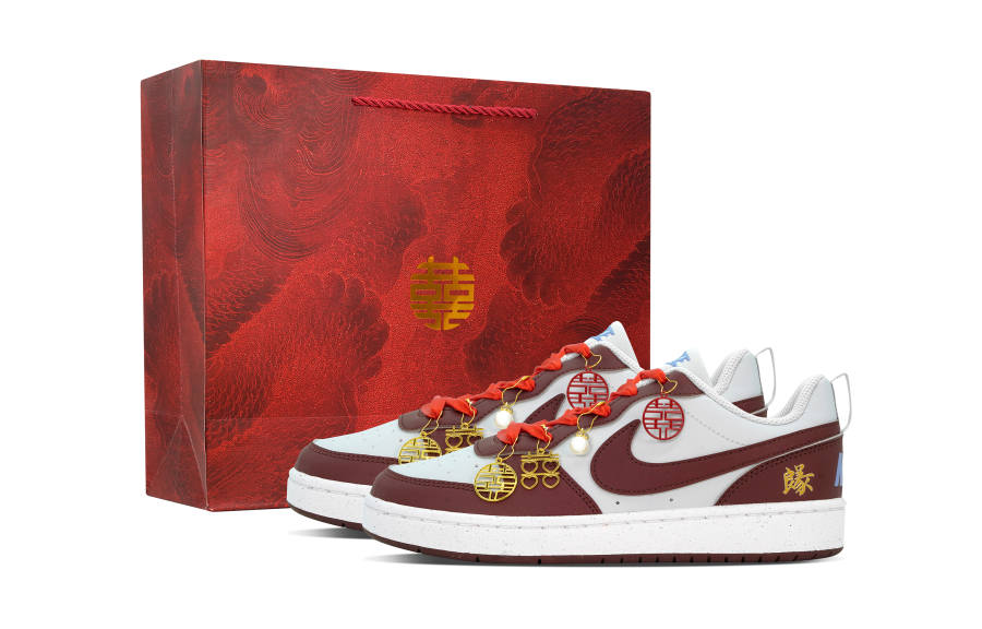 Nike Nike Court Borough DEER Golden Jade Perfect Match Leather Abrasion Resistant Low top Skateboard Shoes Women's