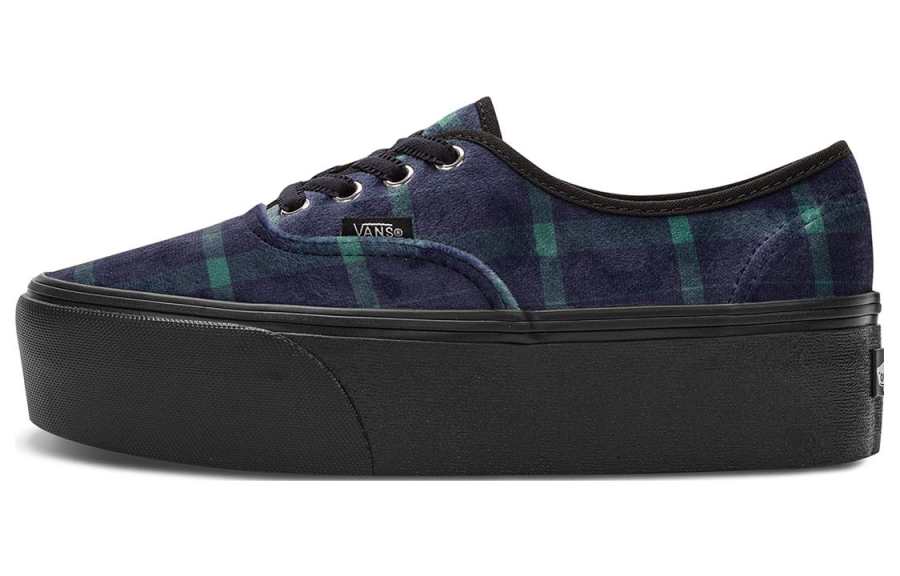 Vans Authentic Vans Stackform 'Velvet Plaid - Green Black' Women's