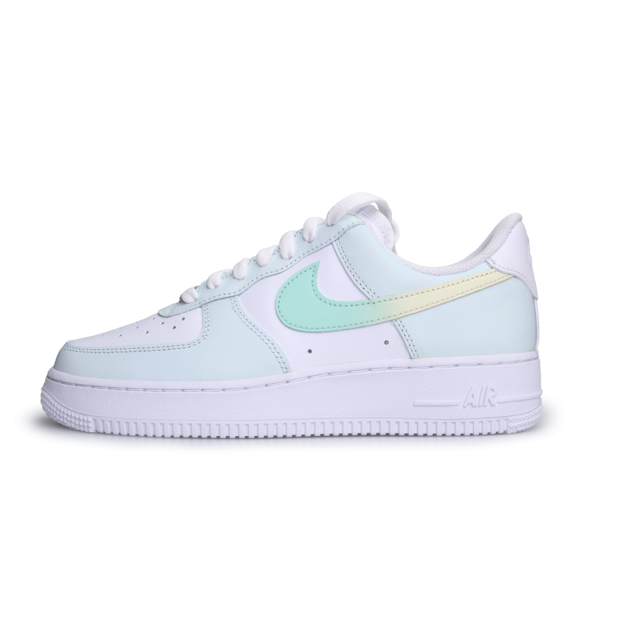 Nike Nike Air Force 1 Air Force 1, Blue Cat Artistry Abrasion Resistant Low top Skateboard Shoes Unisex Light Green